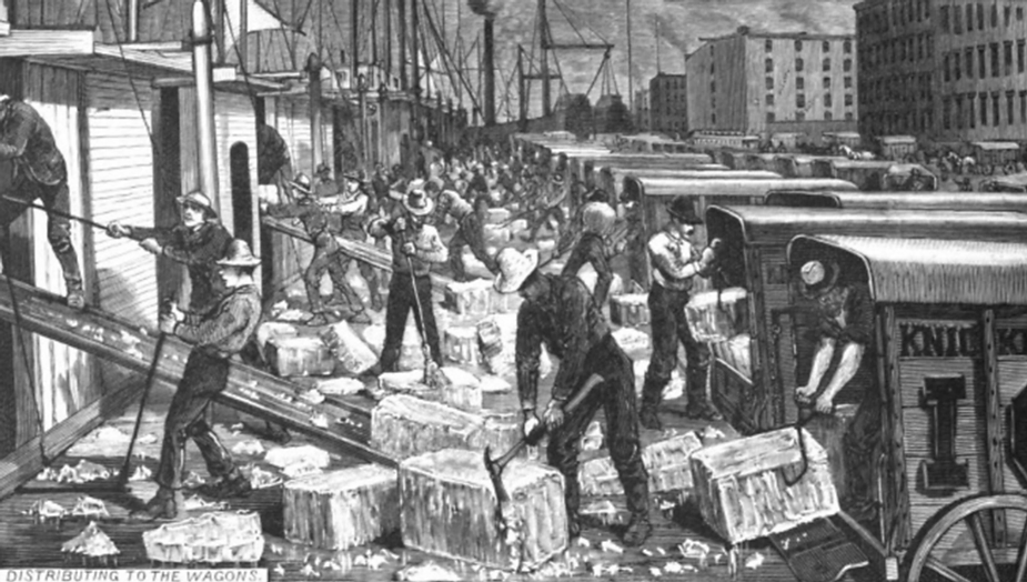 Distribucion del hielo durante el siglo XIX